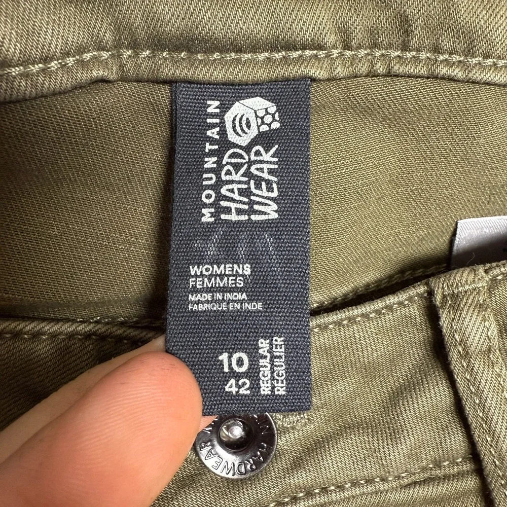 Mountain Hard‎ Wear Womens Pants Size 10 Regular Olive Green Hiking Outdoor